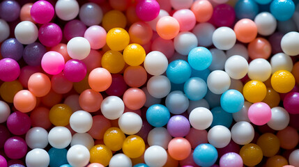 Fototapeta na wymiar There were piles of colorful beads.