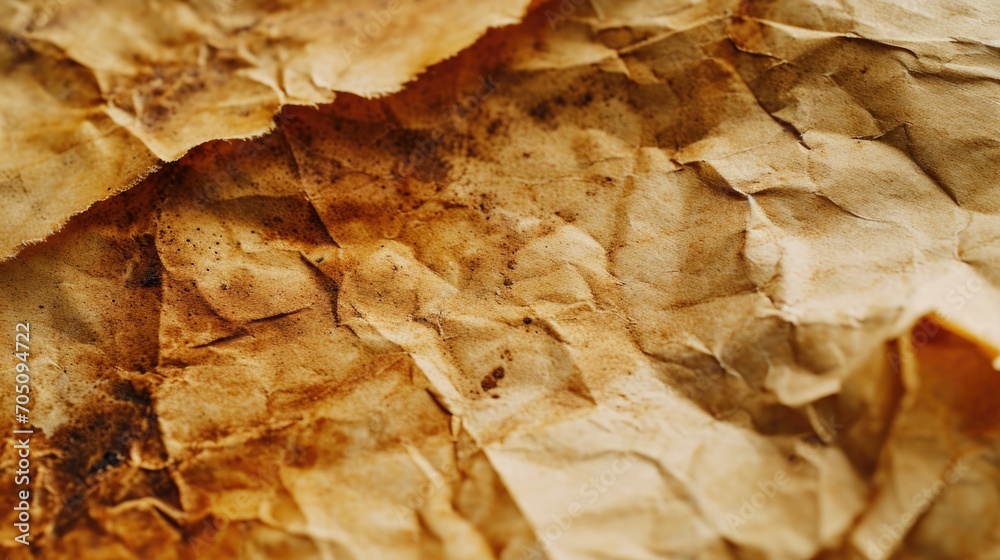 Poster a close-up view of a piece of brown paper. suitable for various creative projects