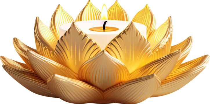 Diwali diya isolated on transparent background. PNG