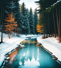 Winter Landscape Scene