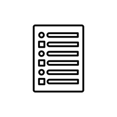 Table of Contents Vector Line Icon Illustration.