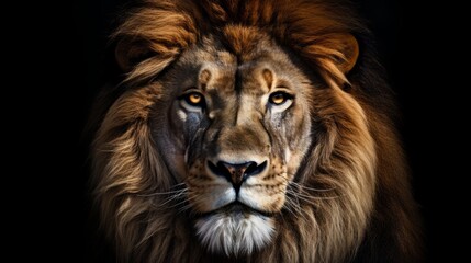 Lion majesty: stunning 8k high-definition wallpaper capturing the regal face of the king of the...