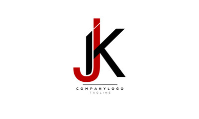 Alphabet letters Initials Monogram logo JK, JK INITIAL, JK letter