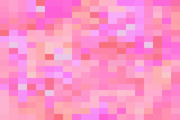 Pixel Pink Mosaic Tile Texture Pattern or Technology Background. Vector Illustration. Valentine's Day Backdrop. Banner. Wallpaper