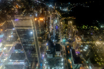 Night view of Taipei city.