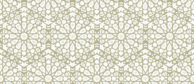 Abstract hand drawn seamless pattern, arabic style, background, great for fabrics, wallpapers, wrapping - vector design