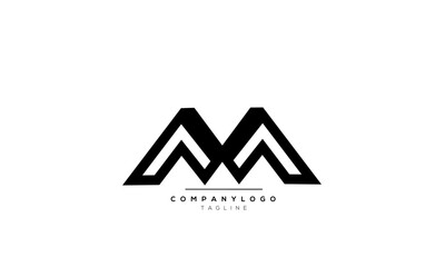 Alphabet letters Initials Monogram logo M, M INITIAL, M letter