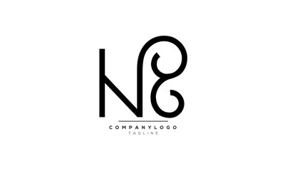 Alphabet letters Initials Monogram logo NB, NB INITIAL, NB letter