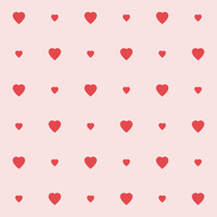 Vector flat valentine's day pattern with hearts