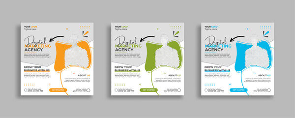 corporate digital marketing agency social media post layout