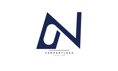 Alphabet letters Initials Monogram logo ON, ON INITIAL, ON letter