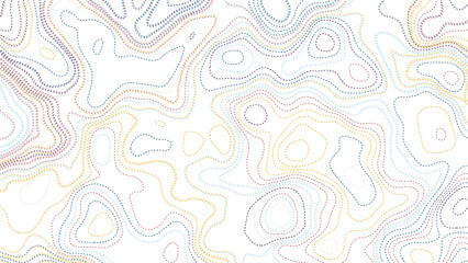 Colorful topographic contour line isolated on transparent background. Abstract pattern with lines. Abstract sea map geographic contour map and topographic contours map background.