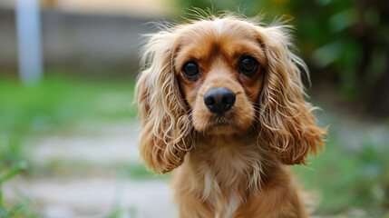 Portrait of a Cavalier King Charles Spaniel with Soulful Eyes