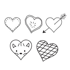 Heart Sketch Set, balloon and 