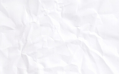 White wrinkled paper, crumpled paper texture