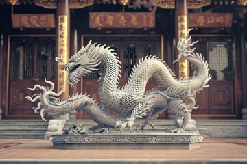 Chinese dragon in Chinese temple