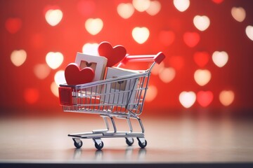 shopping carts for valentine's day, Minimalist.