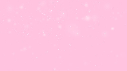 Winter, New Year horizontal gradient background. Hand drawn uneven falling snow, snowflakes, texture, pattern. Aquarelle stains fill with uneven edges. Blush pink watercolour.