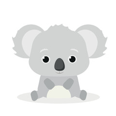Fototapeta premium Vector koala. Cute animal character. Minimal cartoon design. Sutable for apps and animation.