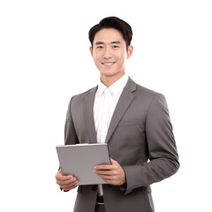 Young asian businessman using digital tablet computer 