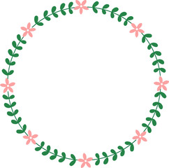 Obraz premium Floral wreath border vector