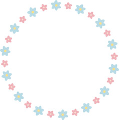 Floral wreath border vector