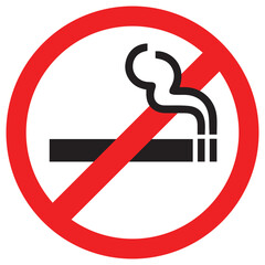 No smoking sign. Non-smoking area. Smoking is injurious for health. 
