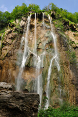 Wodospad w parku narodowym, Chorwacja
