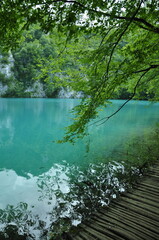Turkusowe jezioro, Chorwacja, park narodowy - obrazy, fototapety, plakaty