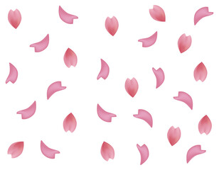 ピンクの桜のイラスト　桜の花びらのイラスト