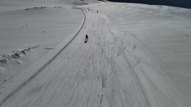 ski sports drone