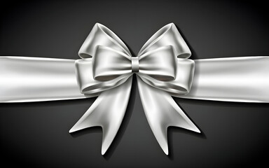 ribbon bow on isolated background