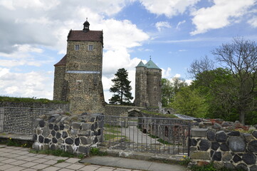 Fototapeta na wymiar Zamek w Niemczech, średniowieczna budowa i forteca