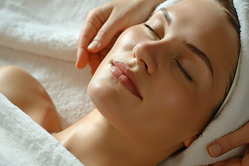 Serenity at Spa: Close-up of Relaxing Massage Therapy Session