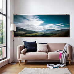Fototapeta na wymiar modern living room with painting