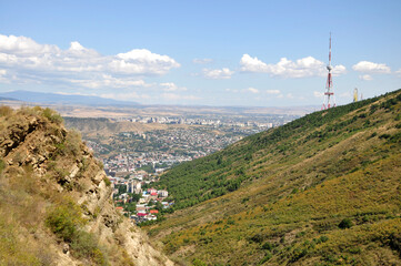 Widok z góry na Tbilisi, Gruzja