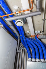 Modern air ventilation system in passive house for energy efficiency