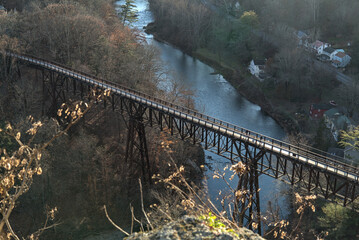 view of rosendale trestle from Joppenbergh Mountain hike trail viewpoint (hiking trail with view of...