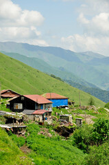 Domy w kaukaskiej wiosce