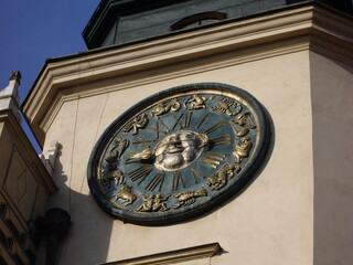 Zegar na wieży zamkowej