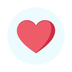 Simple Love Heart Symbol Illustration