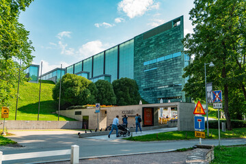 modern museum building KUMU in Tallinn Estonia - obrazy, fototapety, plakaty