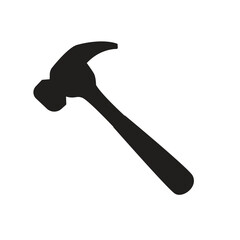 hammer tool vector symbol sign icon - obrazy, fototapety, plakaty