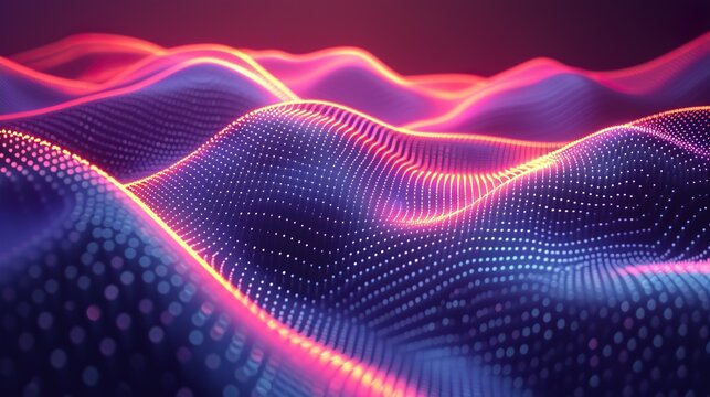 Fondo abstracto 3d con ondas coloridas. Generado por IA.
