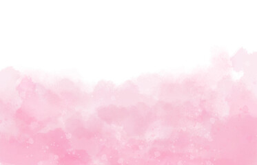 Obraz premium Pastel pink watercolor abstract background frame for birthday baby shower