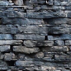 Seamless Grey Stone Wall Pattern Texture Background for Wallpaper and Interior Design