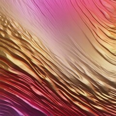 Mesmerizing Magenta, Gold, and Red Diffused Colors with Textured Ridges, Creating a Captivating Metallic Surface Effect in a Beautiful Background