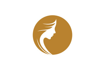 beauty woman logo design with creative modern