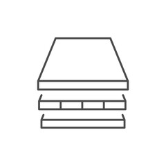 Layered material line outline icon