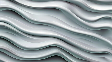 The image depicts a seamless, undulating pattern of grey and white layers, reminiscent of soft waves or billowing fabric in a grayscale palette.Background concept.AI generated.